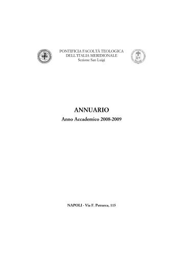 2008-2009 - Pontificia Facoltà Teologica dell'Italia Meridionale