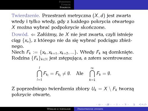 Przestrzenie zwarte