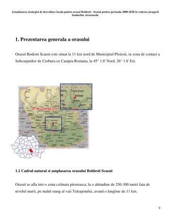 1. Prezentarea generala a orasului - Primaria Boldesti-Scaeni