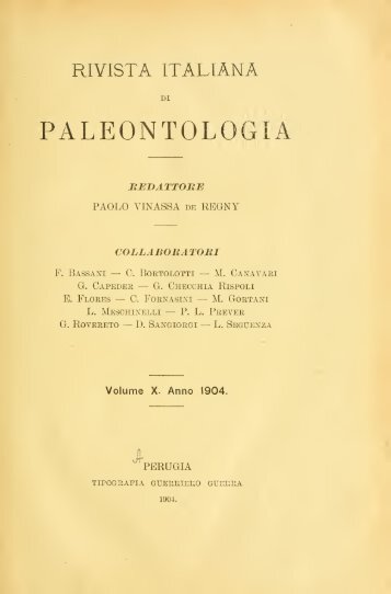 Rivista italiana di paleontologia e stratigrafia