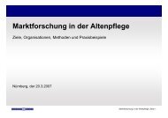 Marktforschung in der Altenpflege - Konzept und Markt