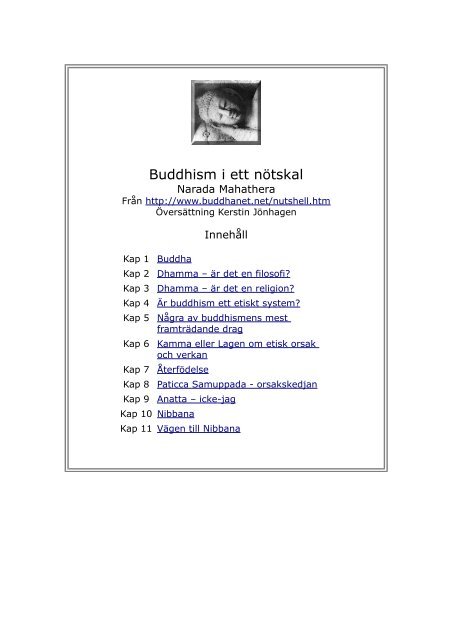 Buddhism i ett nötskal - Buddha dhamma sangha