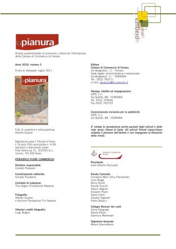 2010 n.3 La Pianura - Camera di Commercio di Ferrara