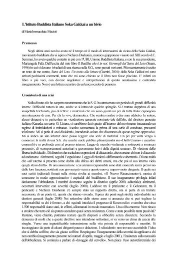 Articolo di M.I.Macioti su "Critica Sociologica" - scmc.it