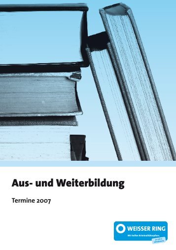 Aus- und Weiterbildung - Weisser Ring e.V.