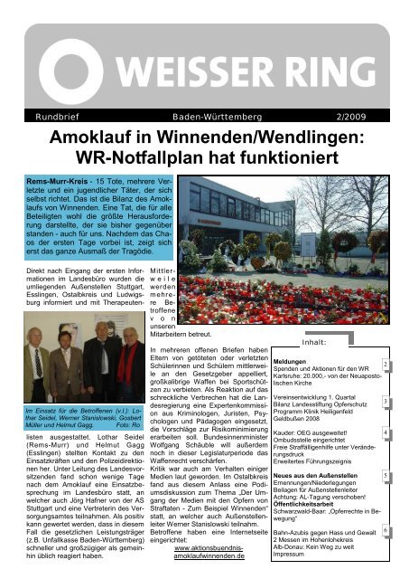 Rundbrief 2/2009 - Weisser Ring e.V.