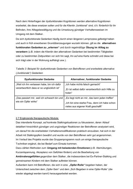 Stalking – Wissenschaft, Gesetzgebung und ... - Weisser Ring e.V.