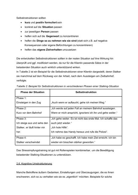 Stalking – Wissenschaft, Gesetzgebung und ... - Weisser Ring e.V.