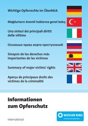 Informationen zum Opferschutz - International - Weisser Ring e.V.