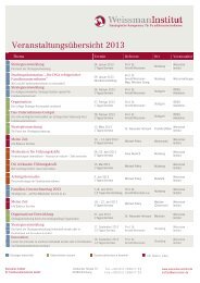 Veranstaltungsübersicht 2013 - Weissman.de