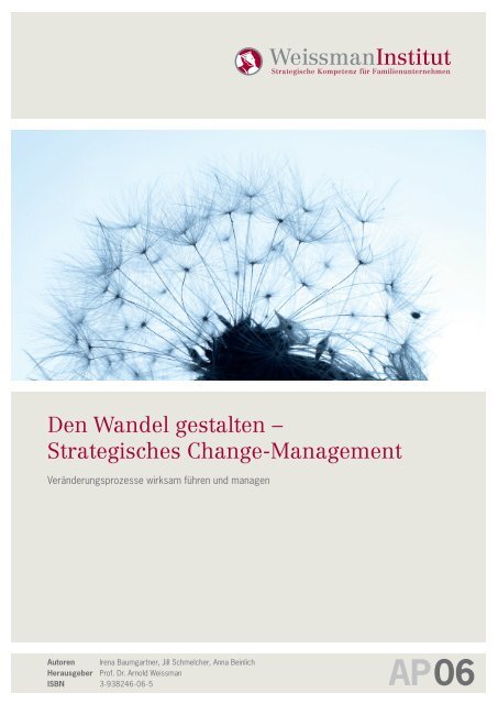 Den Wandel gestalten – Strategisches Change ... - Weissman.de