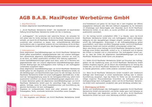 Standorte - B.A.B. MaxiPoster Werbetürme GmbH