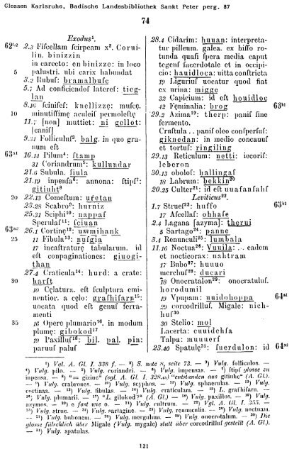 Sammlung aller Glossen des Altsächsischen, 1987