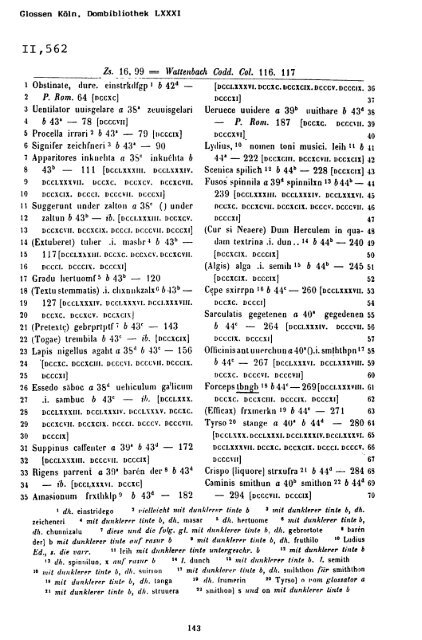 Sammlung aller Glossen des Altsächsischen, 1987