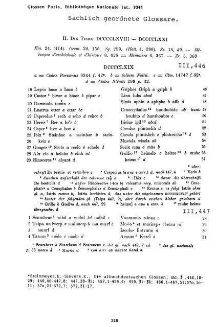 Sammlung aller Glossen des Altsächsischen, 1987