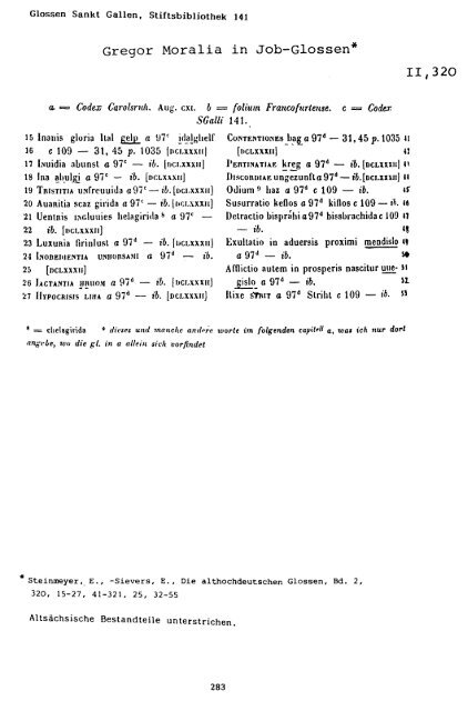 Sammlung aller Glossen des Altsächsischen, 1987