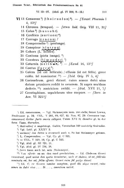 Sammlung aller Glossen des Altsächsischen, 1987