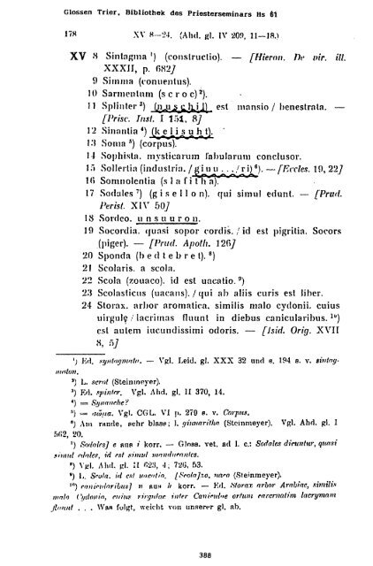 Sammlung aller Glossen des Altsächsischen, 1987