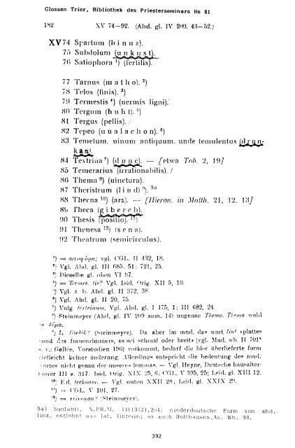 Sammlung aller Glossen des Altsächsischen, 1987