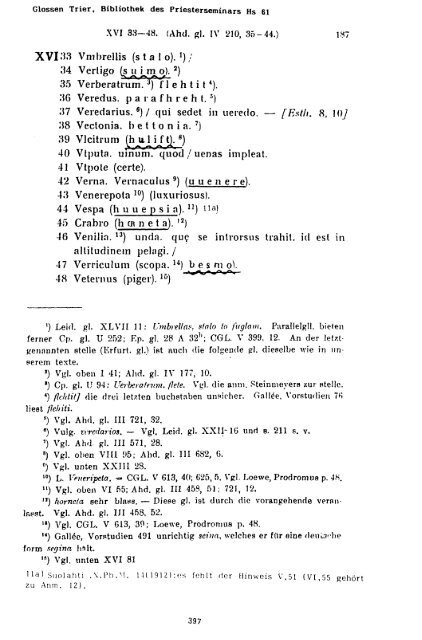 Sammlung aller Glossen des Altsächsischen, 1987