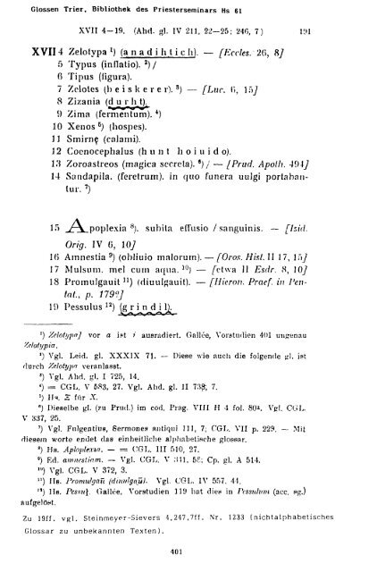 Sammlung aller Glossen des Altsächsischen, 1987