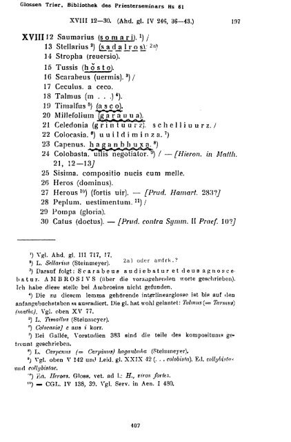 Sammlung aller Glossen des Altsächsischen, 1987