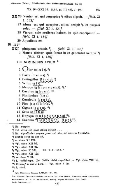 Sammlung aller Glossen des Altsächsischen, 1987