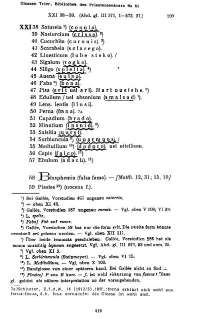 Sammlung aller Glossen des Altsächsischen, 1987