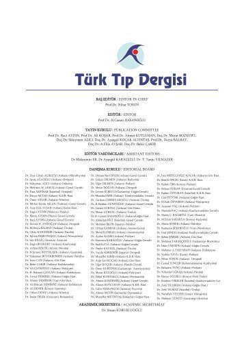 2008 Türk Tıp Dergisi Sayı 1 - Cilt 2