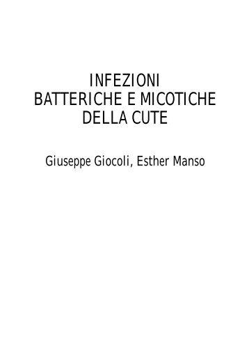 INFEZIONI BATTERICHE E MICOTICHE DELLA CUTE. G ... - Biolife