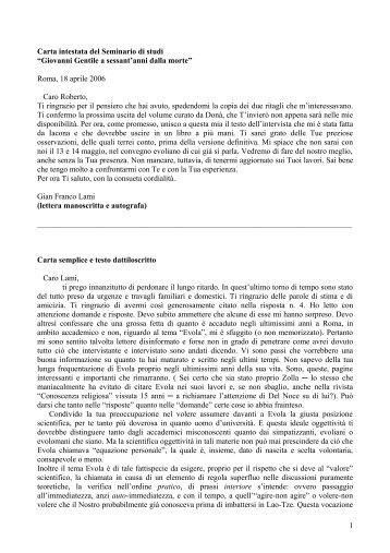 Caro Lami, - PoliticaMente