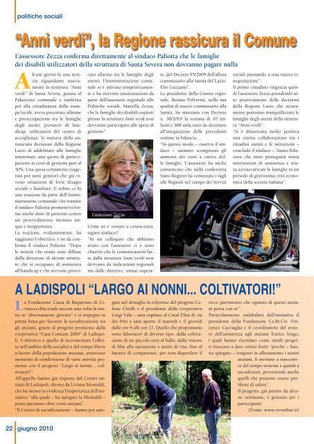 Gazzettino Ladispoli GIugno 2010.indd - Alaservizi.It