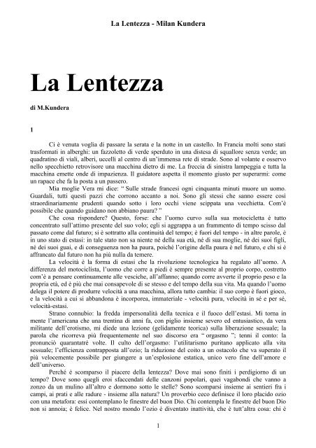 La Lentezza - Albino Armani Blog
