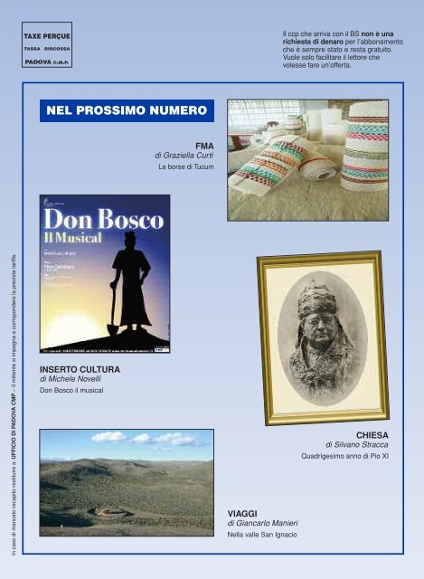 Gennaio 2009 - il bollettino salesiano - Don Bosco nel Mondo