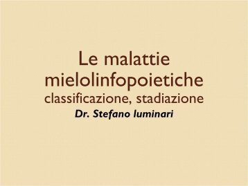 diagnosi e stadiazione delle neoplasie - Associazione Italiana ...