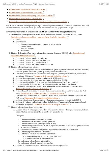 Linfoma no Hodgkin en adultos: Tratamiento (PDQ®) - National ...