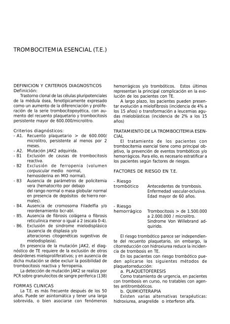 HEMOPATIAS MALIGNAS - Instituto de Oncología Ángel H. Roffo