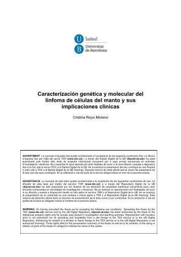 Caracterización genética y molecular del linfoma de células ... - Tesis