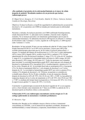 Libro de Comunicaciones - Sociedad Española de Oncología Médica