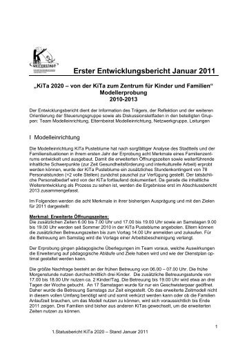 Erster Entwicklungsbericht Januar 2011 - Weiterstadt