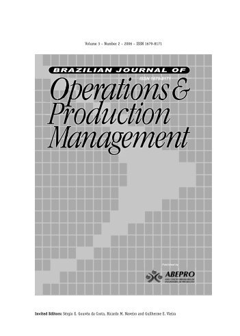 ISSN 1679-8171 Invited Editors: Sérgio E. Gouvêa da ... - Abepro