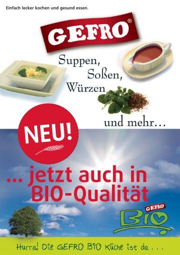 GEFRO jetzt auch in BIO-Qualität - Krempel & Putz