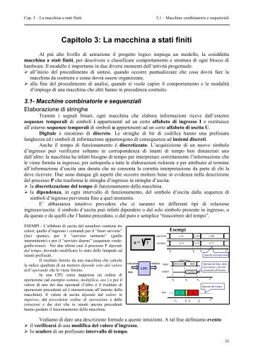 Capitolo 3: La macchina a stati finiti - Dipartimento di Fisica