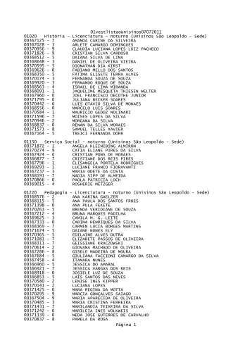 01vestlistaounisinos07072011 - Bloco de notas - clicRBS