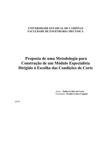 Proposta de uma Metodologia para Construção de ... - Labusig.ufpr.br