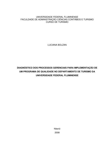 diagnóstico dos processos gerenciais para implementação de ... - UFF