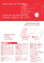 selecció de NOVETATS llibres, vídeos, CD, DVD... - Ajuntament de ...