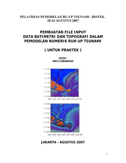 PEMBUATAN FILE INPUT DATA BATIMETRI DAN TOPOGRAFI ...