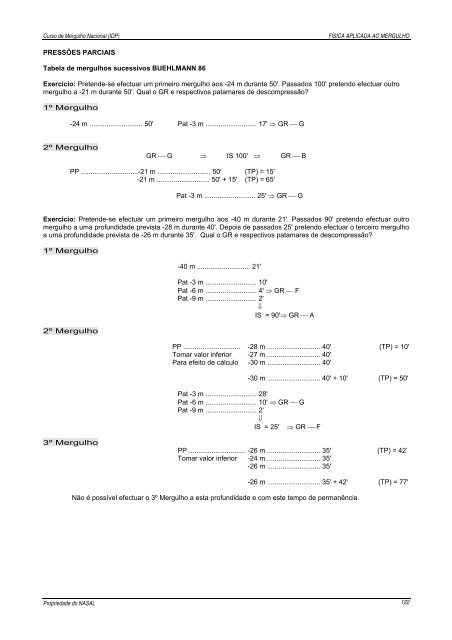 Manual de Mergulho - nasal - Universidade dos Açores