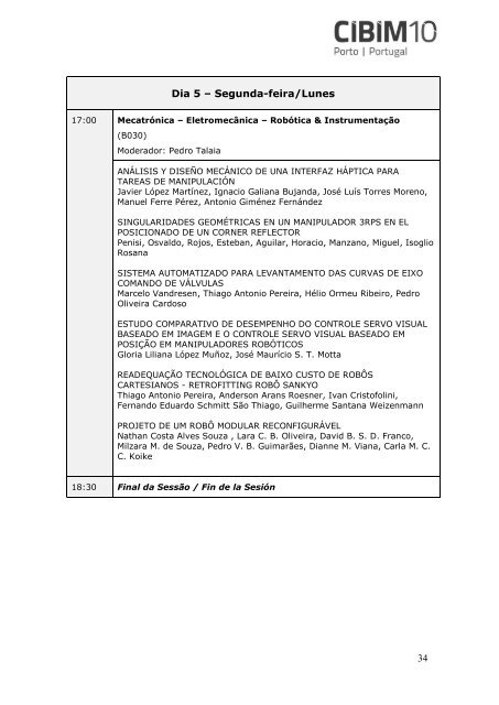 PROGRAMA - Faculdade de Engenharia da Universidade do Porto